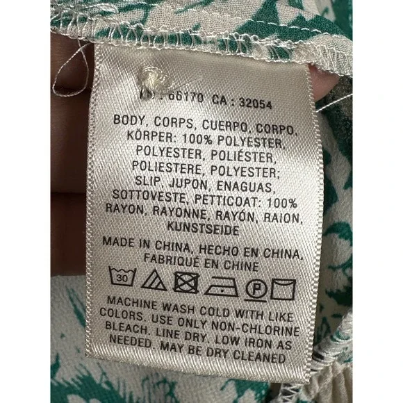 Maeve Anthropologie Shirt Dress 0 Cream Leopard Botanical Pintuck Ria Jungle - Picture 9 of 9